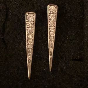 Sterling Silver Triangle Shaped Earrings